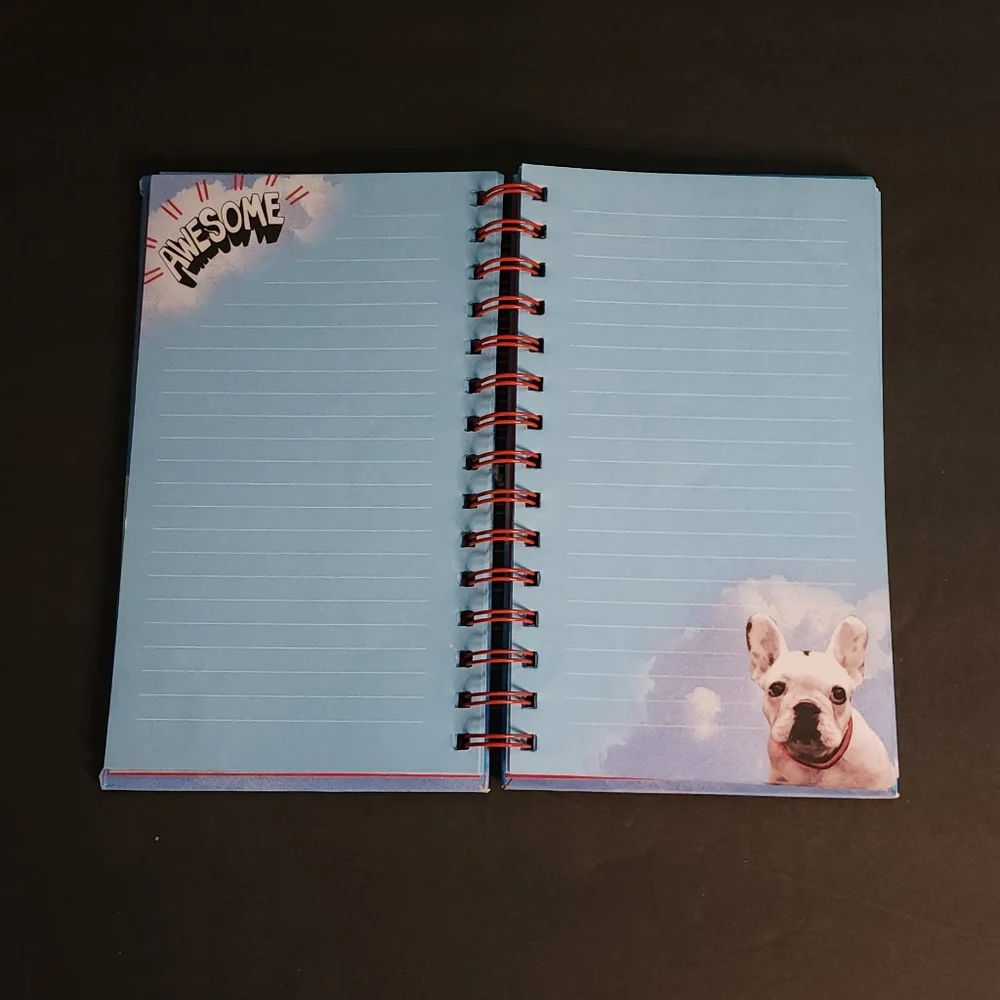🌟 3 for $15 Deal! 🌟Spiral Journal Awesome with a French bulldog